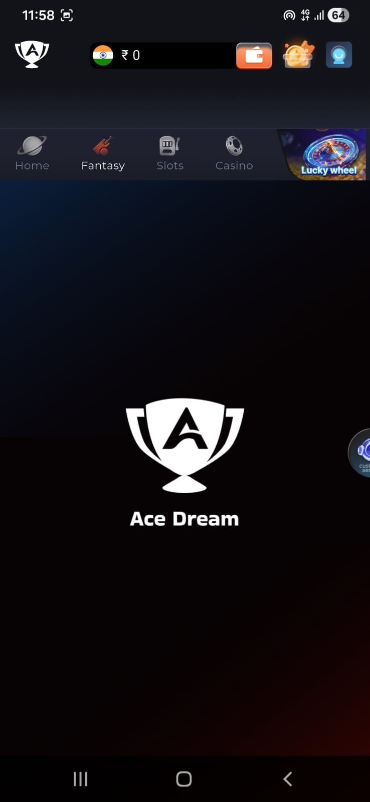 Ace Dream APK latest version download interface on Android mobile